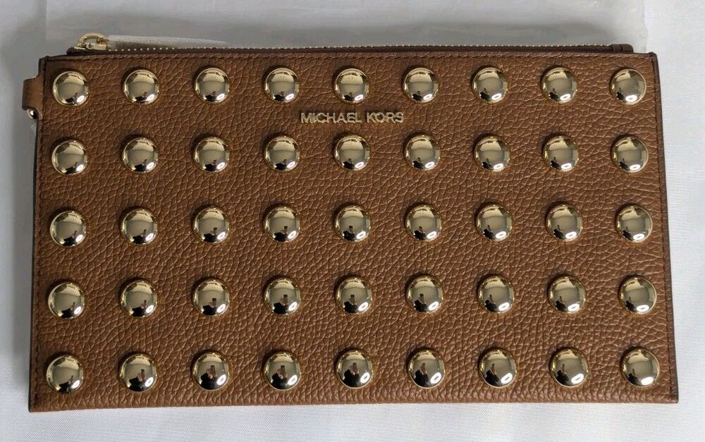 Michael Kors Jetset Studded Pouch - Luggage (Brown)